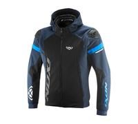 Ixon Pulsion Air Chaqueta textil para motocicletas, negro-blanco-azul, tamaño L para Hombres