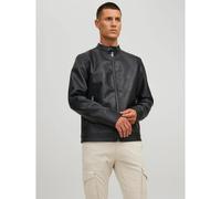 Cazadora de piel sintética Hombre Talla S. Color Negro