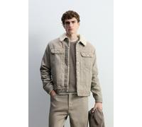 Cazadora denim borreguillo GRIS S