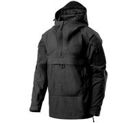 Cazadora estilo anorak Helikon Tracer Hombre Unisex Militar Táctico Negro