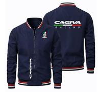 Cazadora Hombre Cagiv,a, Regular Fit Chaqueta, Primavera Otoño Verano Cazadoras, BéIsbol(Navy,4XL)