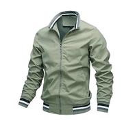 Cazadora Hombre,Chaqueta De Bombardero Para Hombres Chaqueta De Béisbol Para Deportes Al Aire Libre Chaqueta De Túnica De Blusón Ligera Para Hombres Chaqueta De Bombardero De Transición Con Cuello L