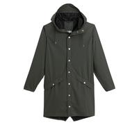 Cazadora impermeable con capucha unisex LONG JACKET Mujer Talla XS. Color Verde