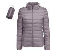 Cazadora Mujer Invierno Manga Larga Color Liso Sin Capucha - Plumifero Ultraligero Mujer con Bolsillo Cremallera Ligera Running Suave Chaquetas Deportiva Elegante Plumiferos BR M