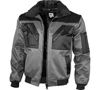 Cazadora tipo piloto, gris/negro (XL)