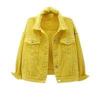 Cazadora Vaquera Mujer, Abrigo Vaquero Mujer Corta Camisa Vaquera Blusa Estilo Western Manga Larga Túnica Abotonada Cazadora Mujer Entretiempo Chaqueta Mujer Verano para Otoño Y Entretiempo