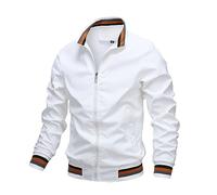 Cazadora Verano Hombre,Chaqueta De Bombardero Para Hombres Chaqueta De Béisbol Para Deportes Al Aire Libre Chaqueta De Túnica De Blusón Ligera Para Hombres Chaqueta De Bombardero De Transición Con C