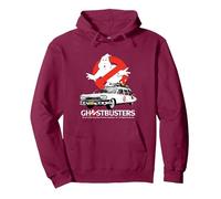 Cazafantasmas Halloween Diseño Ecto 1 Sudadera con Capucha, Unisex para Adultos, Granate, XXL