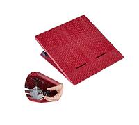 CAZARU 13.5-22Cm Altura Ajustable Rampa para automóvil 50X56Cm Se Puede empalmar Conjunto de rampa de umbral para automóviles Remolques Sillas de Ruedas Andadores Ascensores, Carga hasta 1000 kg/Rojo