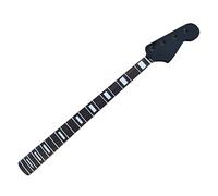 CAZARU Black Gloss Maple 20 trastes Bajo Parte del Cuello 4 Cuerdas Diapasón de Palisandro 34 Pulgadas