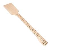CAZARU Cabezal de Paleta de Cuello de Guitarra eléctrica Arce 22 trastes Piezas de Bricolaje sin terminar Perno de satén Transparente para Amantes de la música