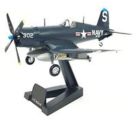 CAZARU Modelo de fundición a presión de aleación de Luchador Militar, Modelo F4U Corsair a Escala 1/72, Juguetes y Decoraciones para Adultos, 6,8 Pulgadas X 5,7 Pulgadas