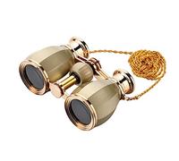CAZARU Telescopio Binocular 4X30, Gafas de ópera recubiertas de Cristal de Teatro, Binocular Retro con Cadena, Telescopio, Regalos para Mujer, 4 Colores