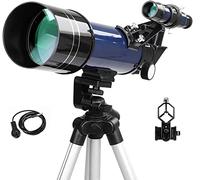 CAZARU Telescopio monocular 8-12 para teléfono Inteligente Telescopio para niños Adultos Principiantes, Apertura de 70 mm 400 mm Lente BAK4 Prisma FMC Telescopio Refractor astronómico para A