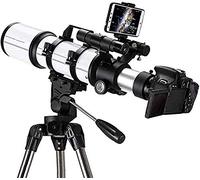 CAZARU Telescopio National Geographic, óptica Multicapa, telescopio de Viaje portátil y Duradero con trípode y buscadores, Vida Interesante
