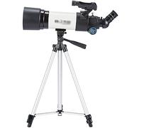 CAZARU Telescopio Refractor para Adultos Apertura de 80 mm Telescopio de astronomía con Vista HD de 400 mm con Adaptador para teléfono Inteligente Refractores de trípode Enfoque rápido y Conveniente