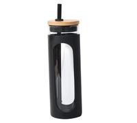 Cazas de vidrio de 2 piezas de vidrio de 20 oz de café con tapa de café de cubierta de silicona y tapa de para cerveza, cóctel, té y con leche |.Tazas