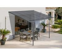 Cazeboo Carport/Pérgola Adosada 9m² KLEO 3x3m Aluminio Gris