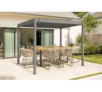 CAZEBOO Pérgola Bioclimática Autoportante Piana 297x195 cm (3x2 m - 6 m²) Aluminio Gris Topo - Lamas Orientables 0-110° Acero - Resistencia Viento 70 km/h - Kit Completo con Manivela y Anclajes