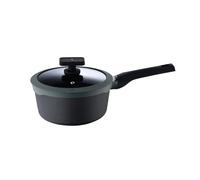 MasterPRO Gastro Reeco | Cazo de 16 cm y 8 cm de Altura con Tapa | Indicador Temperatura | Aluminio Fundido Reciclado | Revestimiento Antiadherente | Mango Soft Touch | Para Todo Tipo de Cocinas