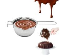 Cazo Baño María, 400ml Recipiente Fundir Chocolate, Olla de Derretir de Acero Inoxidable, para Derretir Chocolate, Dulces, Mantequilla, Queso y Velas,
