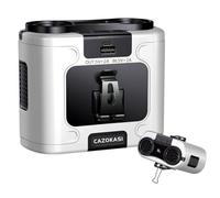CAZOKASI Ventilador portátil con clip de cintura de 20000 mAh, ventilador portátil para el cuerpo, potente hasta 40 horas de refrigeración y prevención de golpes de calor (20000 mAh/blanco)