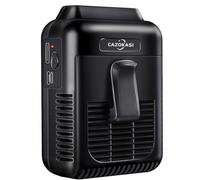 CAZOKASI Ventilador portátil con clip para la cintura, ventilador portátil de refrigeración y prevención de golpes de calor (naranja industrial negro) (negro / 8000 mAh)