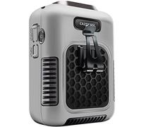 CAZOKASI Ventilador portátil con clip para la cintura 2023, potente ventilador personal para el cuerpo, potente 6000 mAh hasta 24 horas de refrigeración y prevención de golpes de calor (gris)