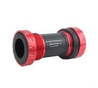 Cazoleta Bici 68-73mm Roscada Aleación Aluminio | Aleación aluminio robusta, para resistencia desgaste, compatible 68-73mm, ideal MTB y carretera(Red)
