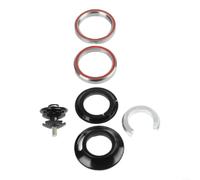 Cazoleta Integrada 1-1/8 Aluminio Cable Interno 52mm | Aleación aluminio ligero, cable interno freno, tubo para dirección 52-52mm, negro mate duradero(A)