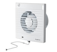 Cazooo Ventilador extractor de baño de 100 mm con temporizador y cable de tracción, ventilador silencioso de baño de 12 W, 130 m³/h, ventilador de ventilación montado en pared/ventana para cocina