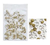 CAZSTYK 1 bolsa de piedras de uñas de resina de tamaño mixto con parte trasera puntiaguda, dijes de uñas 3D, diamantes de imitación, manualidades, arte de uñas para entusiastas de las uñas