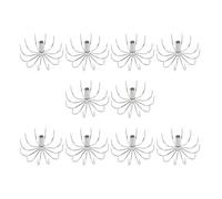 CAZSTYK 10 anzuelos de pesca de acero inoxidable con 12 agujas, máscaras para calamares de 35 mm, 40 mm, 45 mm, opción de pesca resistente a calamares permanentes