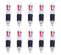 CAZSTYK 10 bolígrafos retráctiles multicolor 4 en 1 de 1,0 mm para suministros escolares