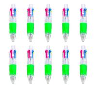 CAZSTYK 10 bolígrafos retráctiles multicolor 4 en 1 de 1,0 mm para suministros escolares