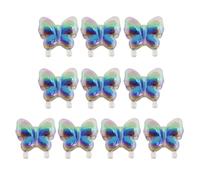 CAZSTYK 10 cuentas acrílicas con agujero recto de mariposa dispersas, cuentas sueltas de color, accesorios para teléfono, materiales, agujero recto, cuentas de mariposa de color