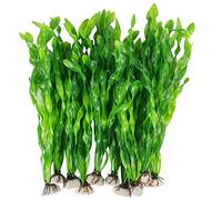 CAZSTYK 10 plantas acuáticas artificiales verdes pequeñas para decoración de acuarios para embellecer acuarios, paisajismo, esconder acuarios, agua dulce viva