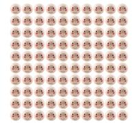 CAZSTYK 100 cuentas espaciadoras de madera con cara sonriente para hacer joyas, manualidades, accesorios de madera