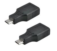 CAZSTYK 2 adaptadores USB 2.0 hembra a USB macho pequeño para dispositivo como host para teclados, cámara digital, microUSB a