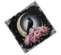 CAZSTYK 3 paños de tarot ocultos bordados de 50 a 75 cm, textura plegable, patrón de orientación espiritual con tarjeta, paño ritual portátil