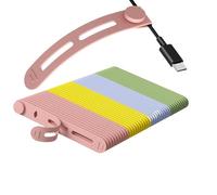 CAZSTYK 35 soportes para organizar cables, correas de silicona suave, herramienta organizadora de alambre elástico, perfecto para accesorios electrónicos, planificador de cables de elastómero