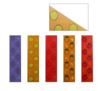 CAZSTYK 5 calcomanías perfumadas con textura multiusos con patrón de frutas en relieve para gestión del estrés, decoración de teléfono, cuaderno, calcomanías de textura