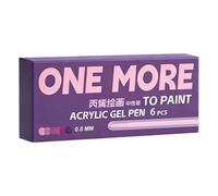 CAZSTYK 6 bolígrafos de gel acrílico coloridos retráctiles de gel acrílico con punta de aguja de 0,8 mm para diarios de viaje, bocetos y toma de notas, suministros de arte de diario