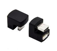 CAZSTYK Adaptador de extensión flexible USB 2.0 compacto con diseño de curva en U para teclado de impresora portátil, adaptador USB de conexión, adaptador giratorio de grado