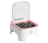 CAZSTYK Alimentador automático de gran capacidad con sensores de horario cronometrados, tapa, almacenamiento de alimentos para mascotas y comedero de fácil limpieza