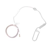 CAZSTYK Auriculares de oído único de 1,25 m, control de micrófono de 3,5 mm y protección contra la radiación, seguros en varios dispositivos sin tubo flexible de radiación