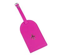 CAZSTYK Bolsa de protección de privacidad de piel sintética, etiquetas de equipaje para maleta, de piel sintética, para viajes, crucero, equipaje para mujeres y hombres para maleta, rosa roja, Mass