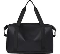 CAZSTYK Bolsa deportiva expandible para gimnasio, bolsa de hospital práctica para maternidad, con correa para el hombro y correa para el hombro, Black, One Size