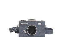 CAZSTYK Bolso cruzado inspirado en la cámara retro para mujer, de poliuretano, construcción ligera, correa ajustable, práctico organizador diario, bolsa para mujer, Blue