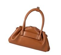 CAZSTYK Bolso de mano inspirado en la nube de lujo de alta calidad, construcción de poliuretano, accesorio moderno para mujer, bolso cruzado de hombro de piel sintética, Brown
